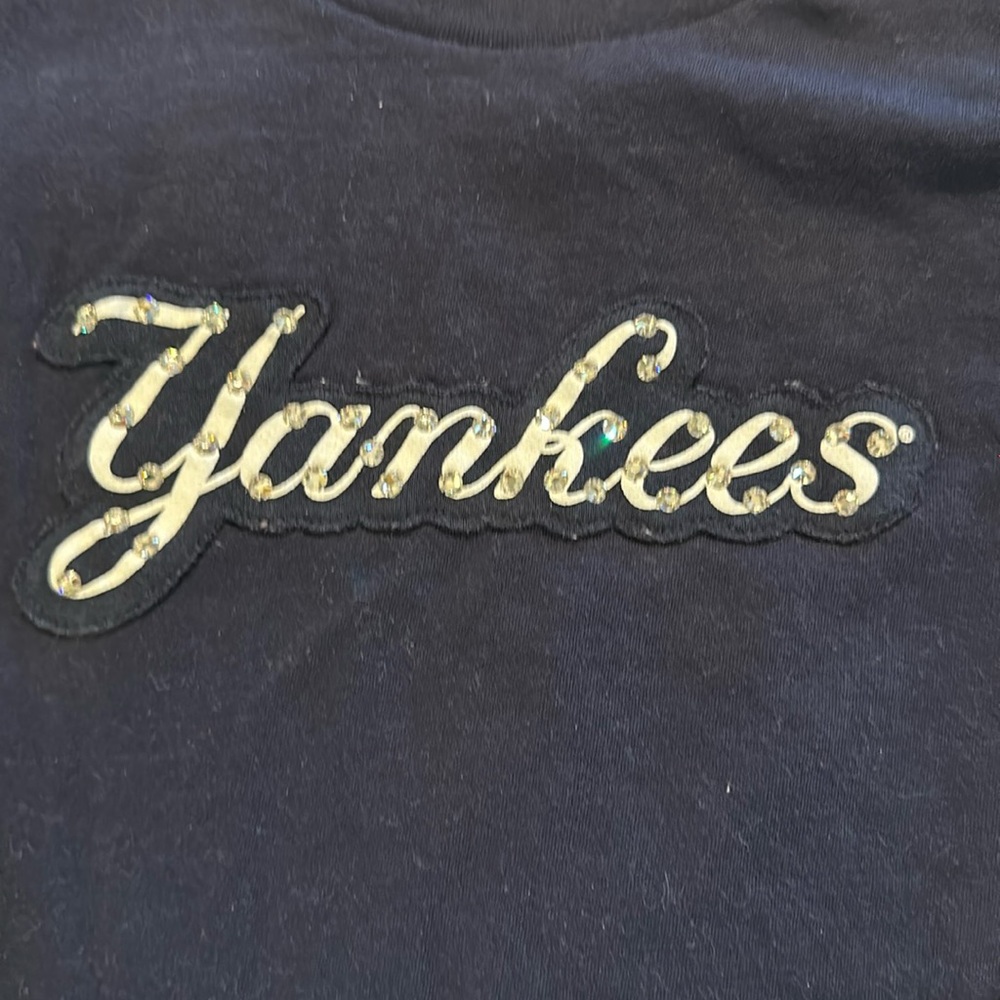 Majestic Threads size S Yankees long sleeve t-shirt with rhinestone name - Picture 2 of 11